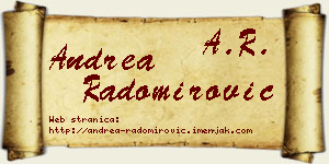 Andrea Radomirović vizit kartica